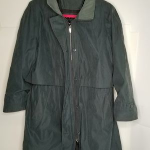 Fleet street green long lined trench style 16P